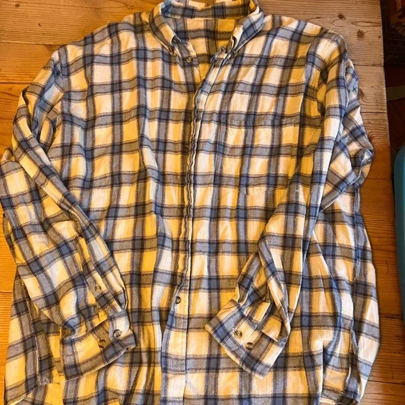 Custom Britney Spears Up cycled Plaid Button Down Shirt with Graphic Print - Picture 2 of 2